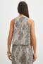 Leopard Print Sleeveless Blouse - 6