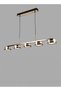 Modern Lighting, Linear chandelier, Light, Mondern Gold & Black Colored linear chandelier, 108x110x48 cm, Suitable for dining room, conference room, kitchen island