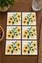 Abstract Colorful Flower Themed Set of 6 Coasters - Uv Printing Mdf - 10X10 cm
