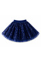 Girl's Sequined Skirt Suit Navy Blue 5-13 Years School Event Outfit - 3