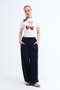 Elastic Waist Linen Trousers Pn18273
