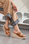 D0740 Daily Orthopedic Women's Genuine Leather Wedge Heeled Slippers - 4