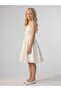 Girl's Stone Detailed Strappy Mini Design Evening Dress - 4