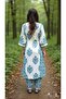 Designer party wear Afghani Anarkali with slit pure cotton FULLY STICHED-3piece suit - 2