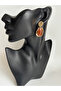 Brown Gold Color Earrings (4 cm) - 6