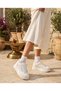 Ewoll 2015 White Women's Sneakers with Internal Padding Sole Wedding Dress Shoes - 3