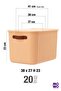 Bigbox 20 Lt 3-Piece Yellow Cabinet Organizer with Handle Storage Box Basket Organizer Toy Box - 4