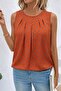 Women's Strappy Round Neck Patterned Single Jersey Blouse - 4