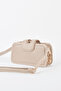 Women's Gonca Mink 3-Compartment Small Size Zipper and Snap Closure Handbag and Shoulder Bag - 4