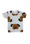 Boy's Cotton Thin Summer Fabric Gray Color Dog Pattern Short Sleeve Shorts Pajama Set - 5