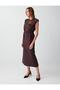 Bitter Brown Tie-Dye Detailed Sleeveless Midi Dress - 4