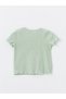 Lcw Kids Green Crew Neck Short Sleeve Embroidered Baby Girl T-Shirt - 2