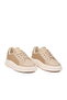 Beige Lace-Up Women's Sneakers - 3
