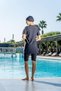 Semi-Closed Hijab Swimsuit Smoked Short Sleeve Rhinestone Robe Tights Swimsuit C1T3N2O62-5 - 2
