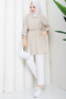 Women's Waist Tunneled Pocketed Shirt - 2