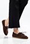 G-03 Brown Suede Beaded String Casual Women's Ballerinas - 2