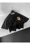 Van Gogh Black Embroidered Oversize T-Shirt - 5