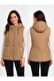 Women's Hooded Puffer Vest with Zipper Capitone