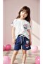 Girl's Cotton 2-Piece Top and Bottom Summer Set (Hello Kıtty and Frıdens)-Kuromi
