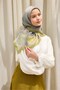 Velora Scarf Fog Pattern Pistachio Green 90X90 - 2