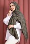 Premium Patterned Jacquard Shawl Series Khaki - 2