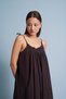 Pleated Maxi Dress Brown - 2