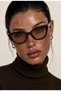 Dalia Unisex Women's Cat Eye Sunglasses Bone Uv400 Retro Vintage Gold Detail