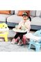 Baby Feeding Chair with Detachable Tray, Portable High Chair for Toddlers, Booster Seat with Back Support, Cushioned Cartoon Cover, Stackable, Safe Comfortable for Feeding/Playing - 2