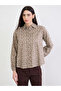 Brown Floral Embroidered Cotton Shirt - 3