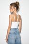 Women's White Lace Detailed Halter Neck Snap Blouse Öa261017 60286242 - 7