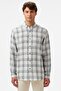 Men's Regular Fit Dark Blue Linen Shirt Plaid Linen Men's Shirt Dark Blue - 3