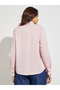 Pink Faux Pearl Trim Shirt - 4