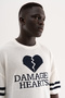 Men's Patterned Knitwear T-Shirt Ecru - 4