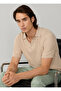 Beige Cotton Blend Men Premium Polo T-Shirt - 2