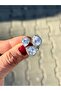 Women's Silver 3 Stone Premium Steel Ring - 6