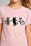 Girl's Leggings Set with Cat and Stone Print - 2