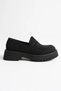 Women's Daily Black Suede Loafer Shoes Fs10Ms02C - 6