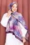 Elsa Floral Shawl Series Plum - 2
