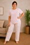 Luna Short Sleeve Women's Pajama Set – Soft Textured, Breathable, Comfortable Homewear Set - 2