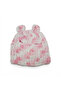 Plush Teddy Bear Balaclava Mask Pink White Soft Winter Beanie - 2