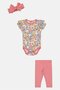 Toddlers Girl 3 Pieces Bodysuit And Leggings Set With Headband, Multicolor - 2