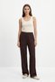 Brown Elastic Waist Lined Trousers 36640