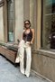 Women's High Waist Wide Leg Denim Jean Pants - 2