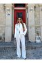 White Jacket with Button and Embroidery Detail - 2671 - 6