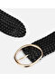 Metal Buckle Woven Texture Belt - 3