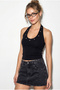 Women's Black Bird's Eye Detailed Halter Neck Blouse 1060 60286248 - 3