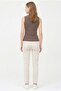 Women's Half Turtleneck Ribbed Camisole Undershirt Stylish Blouse Badi - Brown - 5