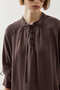 Drawstring Tencel Shirt Brown - 3