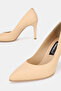 Women's Nude Genuine Leather 35-40 Size Heel Stiletto Shoes - 3
