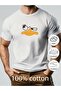Men's Fun Duck with Glasses Pattern T-shirt